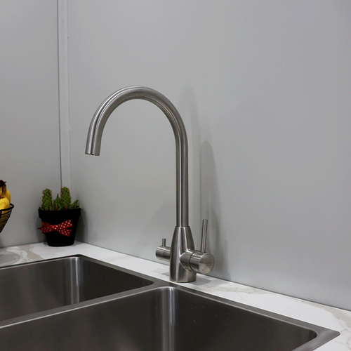 Stainless Steel Gooseneck 3 Way Mixer Tap