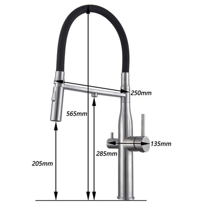 Rose Gold Pull Out 3 Way Mixer Tap