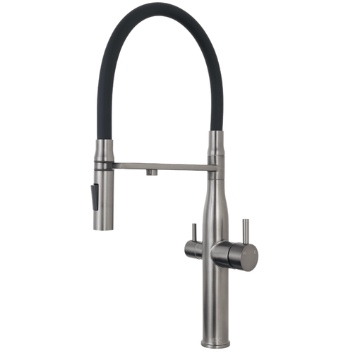 Gun Metal Pull Out 3 Way Mixer Tap