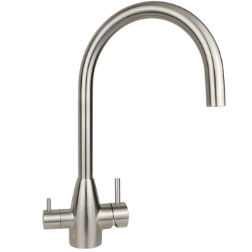 Stainless Steel Gooseneck 3 Way Mixer Tap