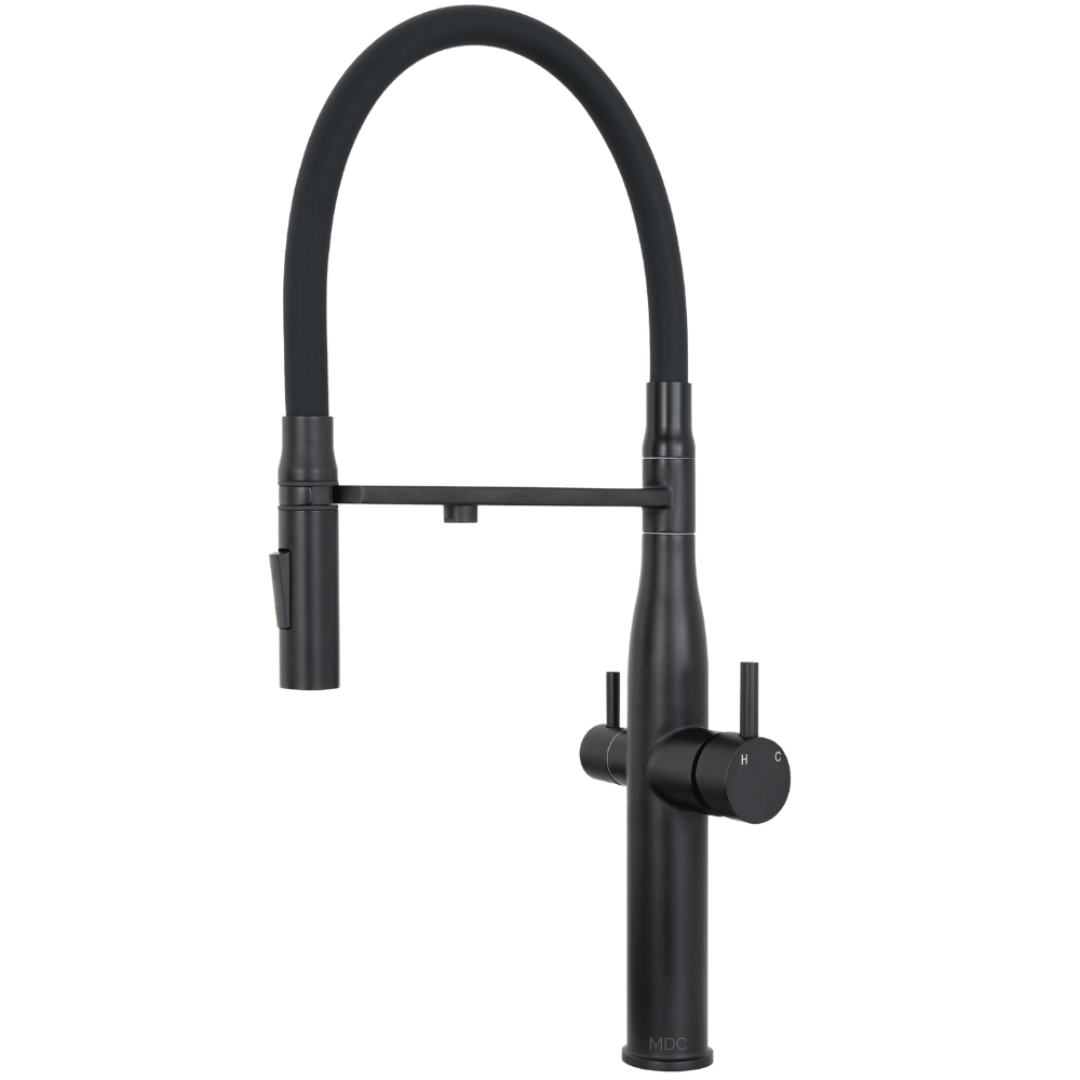 Black Pull Out 3 Way Mixer Tap