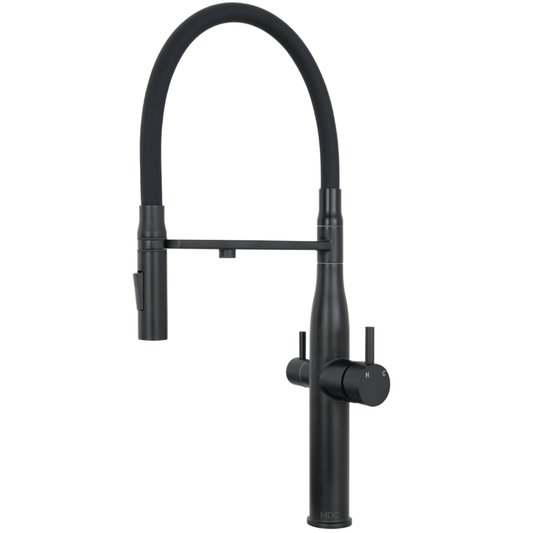Black Pull Out 3 Way Mixer Tap