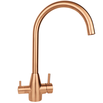 Rose Gold Gooseneck 3 Way Tap